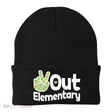 Retro Peace Out Elementary  Beanie