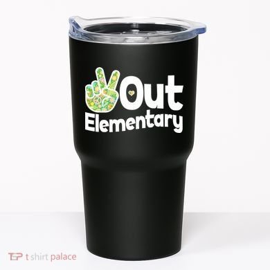 Retro Peace Out Elementary  Tumbler