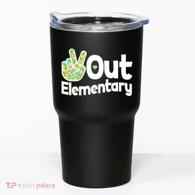 Retro Peace Out Elementary  Tumbler