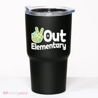 Retro Peace Out Elementary  Tumbler thumb 0