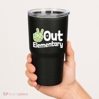 Retro Peace Out Elementary  Tumbler thumb 2