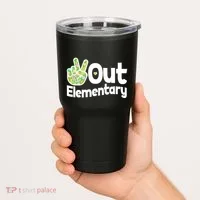 Retro Peace Out Elementary  Tumbler thumb 2