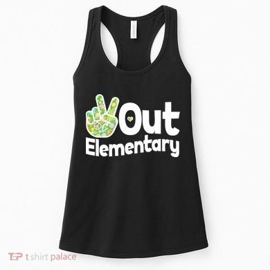 Retro Peace Out Elementary  Women's Tank Top
