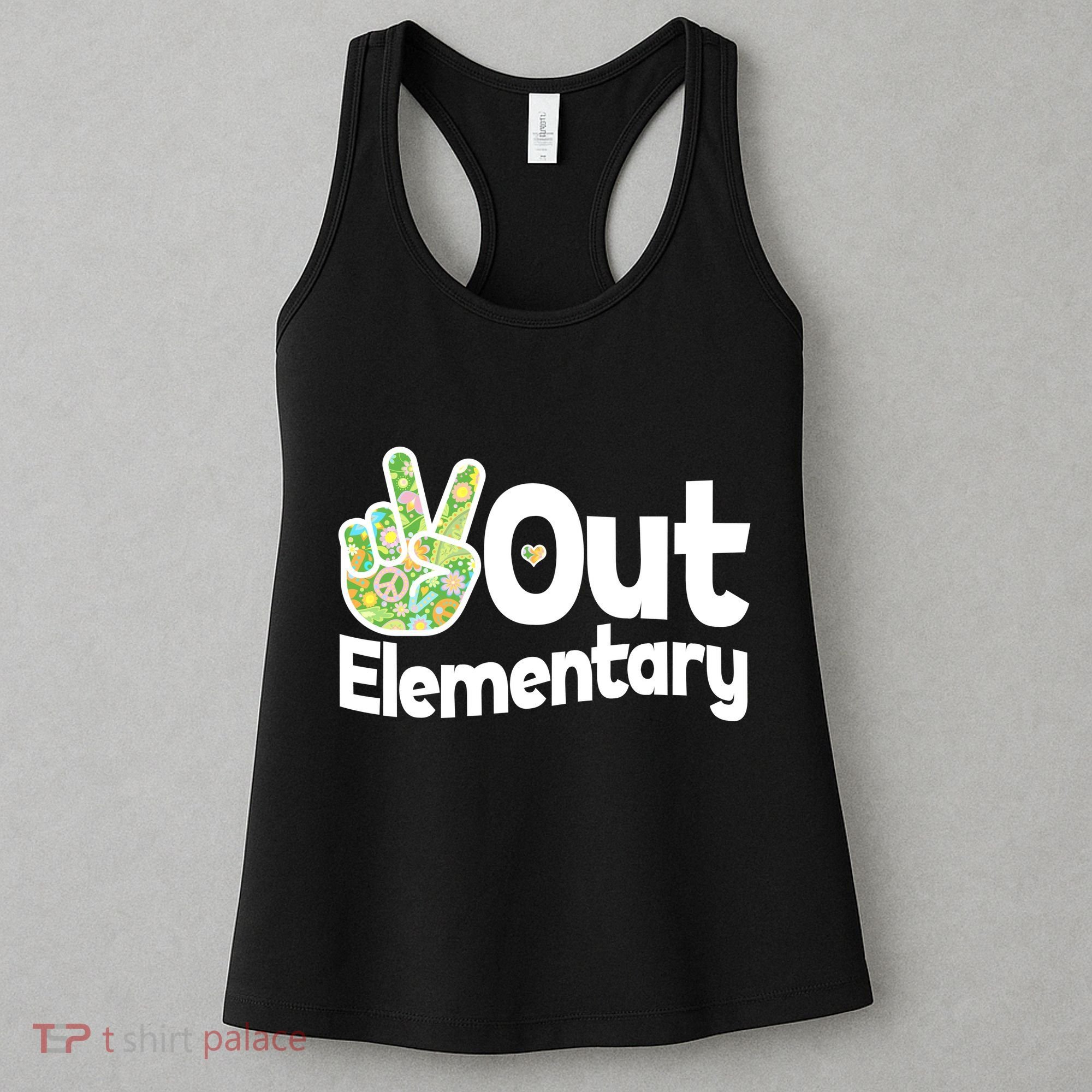 Retro Peace Out Elementary  Women's Tank Top