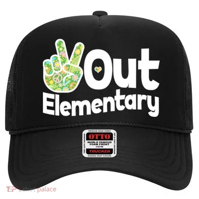 Retro Peace Out Elementary  Hat