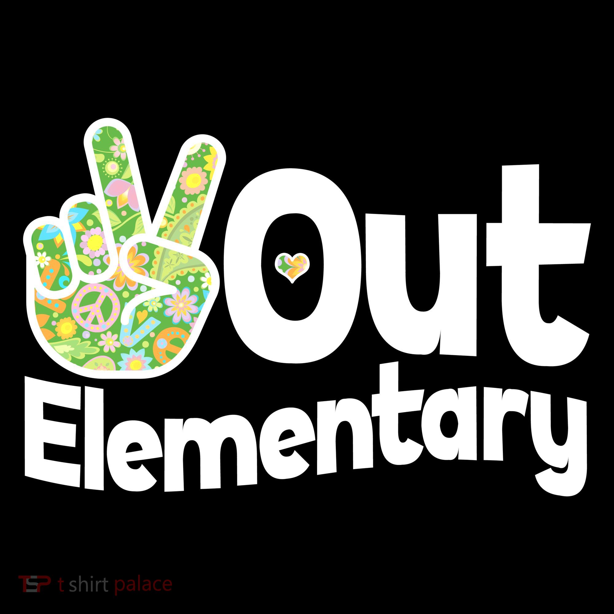 Retro Peace Out Elementary  Tank Top