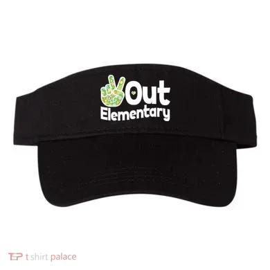 Retro Peace Out Elementary  Visor