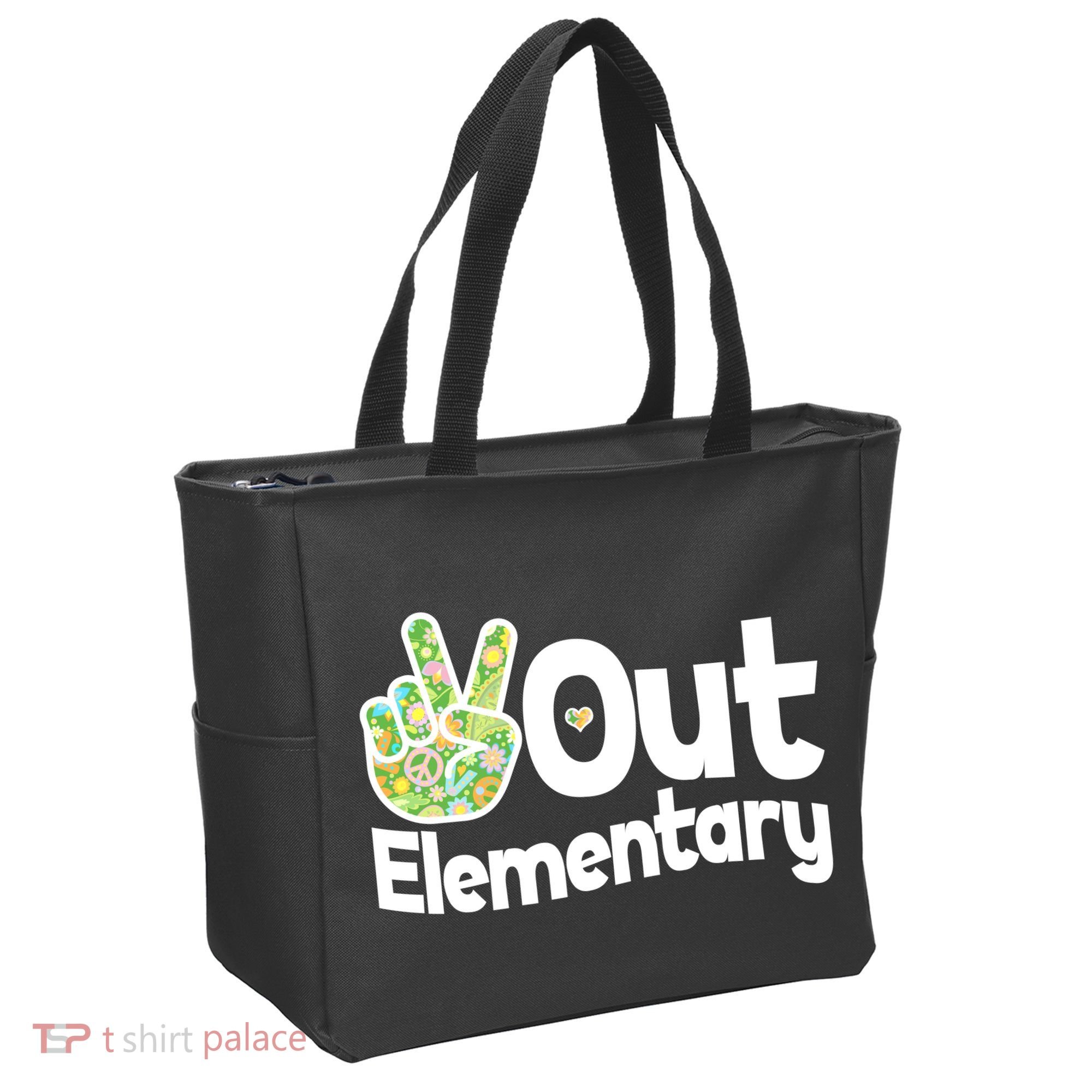 Retro Peace Out Elementary  Bag