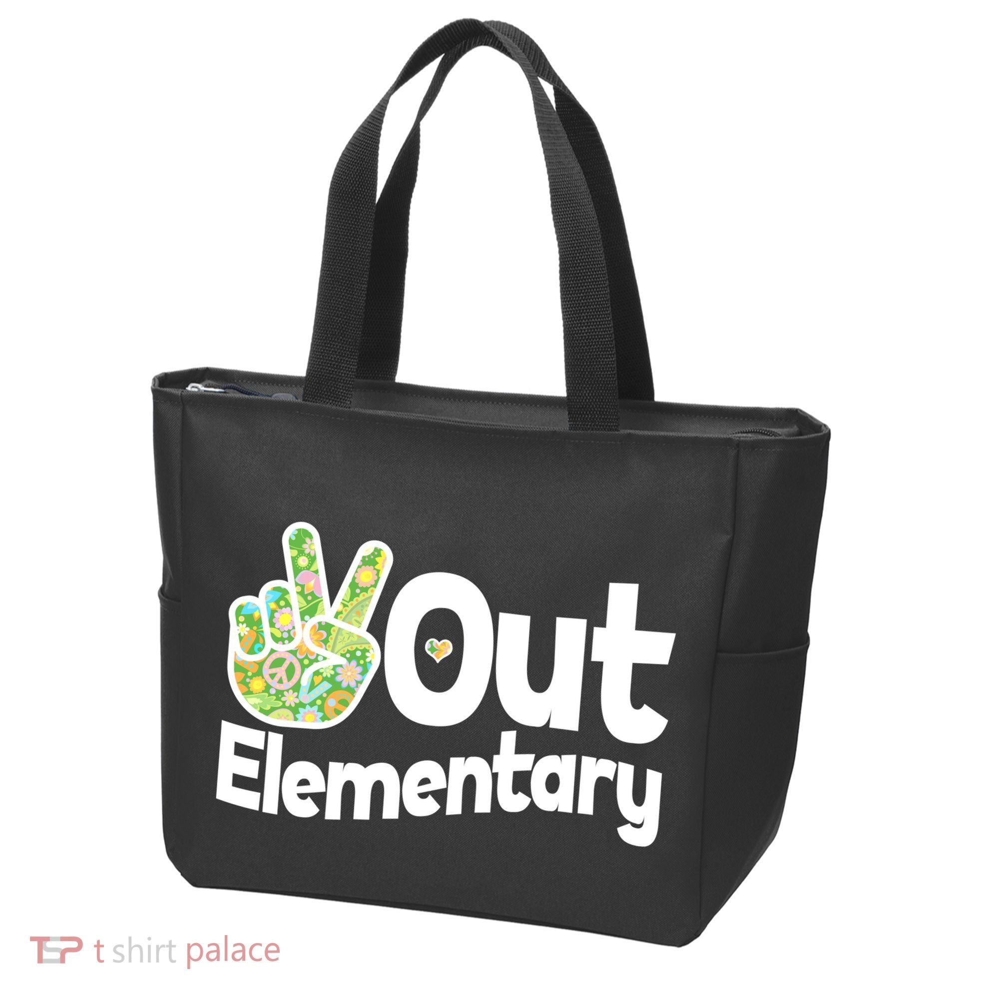 Retro Peace Out Elementary  Bag
