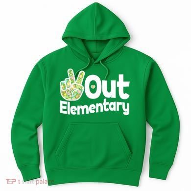 Retro Peace Out Elementary  Hoodie