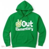 Retro Peace Out Elementary  Hoodie thumb 0