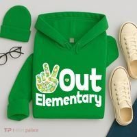 Retro Peace Out Elementary  Hoodie thumb 4