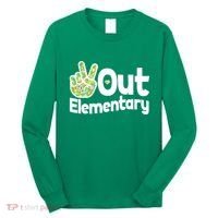Retro Peace Out Elementary  Long Sleeve Shirt thumb 0