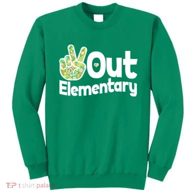 Retro Peace Out Elementary  Sweatshirt