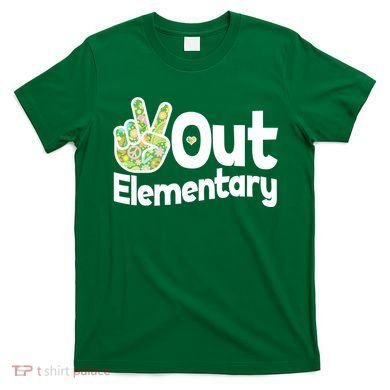Retro Peace Out Elementary  T-Shirt