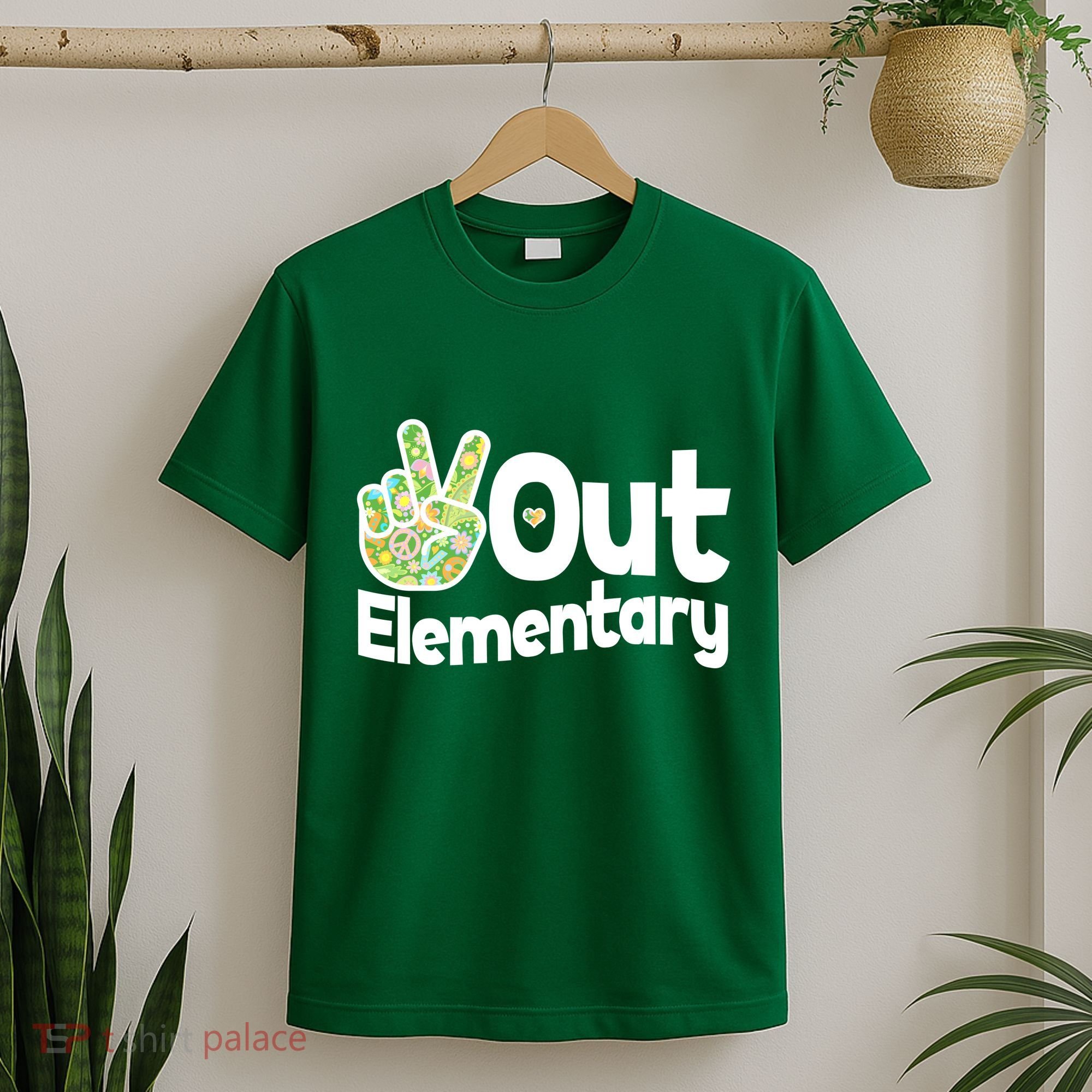 Retro Peace Out Elementary  T-Shirt