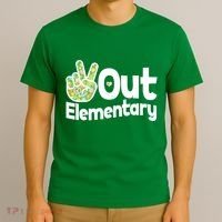 Retro Peace Out Elementary  T-Shirt thumb 3
