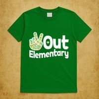 Retro Peace Out Elementary  T-Shirt thumb 5