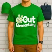 Retro Peace Out Elementary  T-Shirt thumb 6