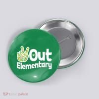 Retro Peace Out Elementary  Button thumb 0