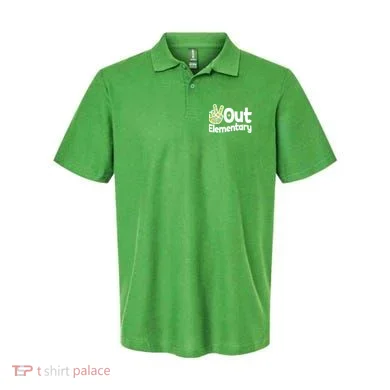 Retro Peace Out Elementary  Polo