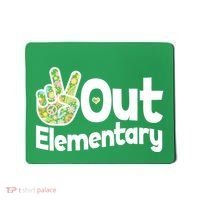 Retro Peace Out Elementary  Mousepad thumb 0