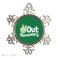 Retro Peace Out Elementary  Ornament thumb 0