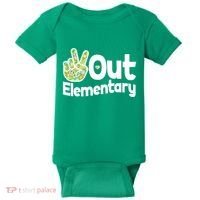 Retro Peace Out Elementary  Baby Bodysuit thumb 0