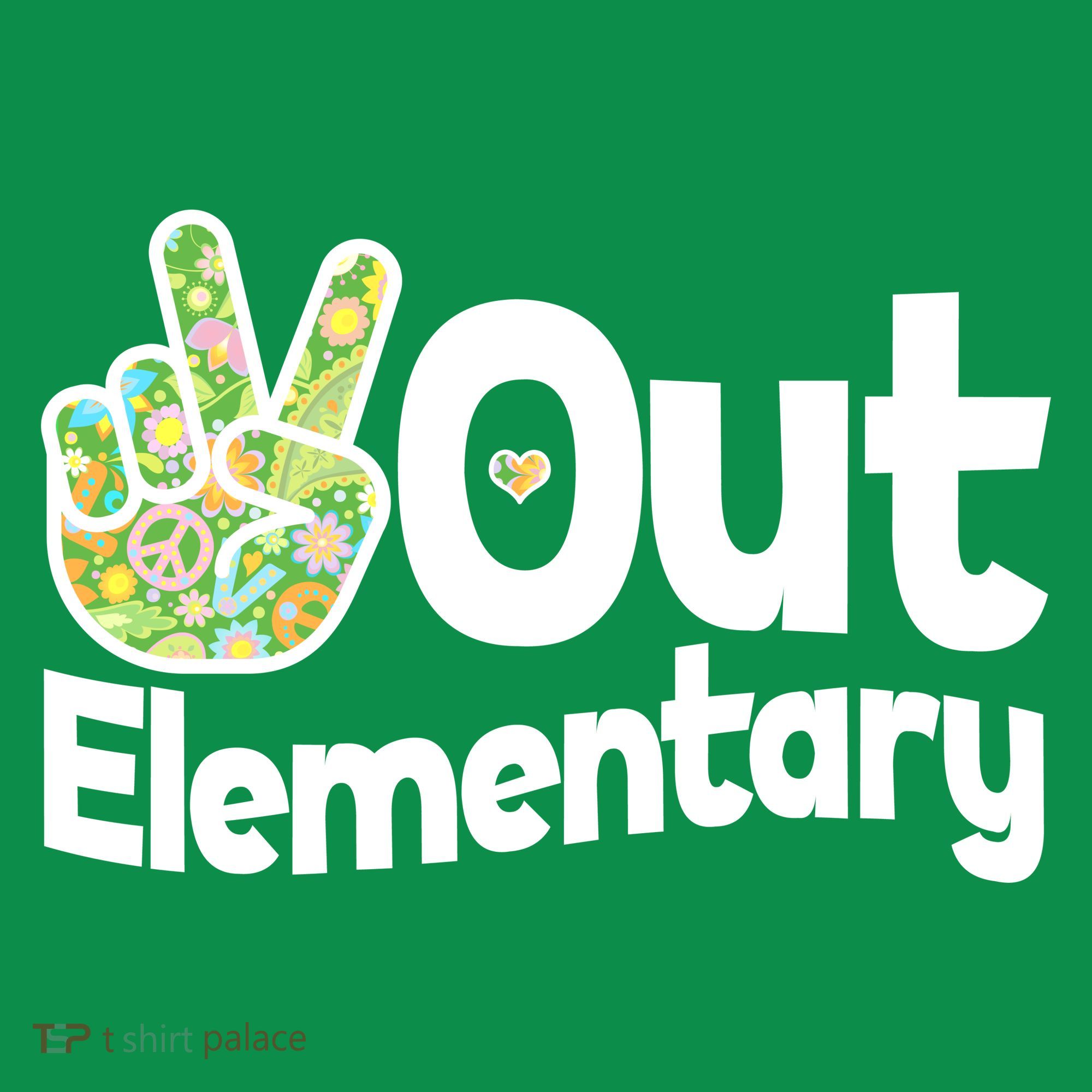 Retro Peace Out Elementary  Baby Bodysuit