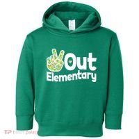 Retro Peace Out Elementary  Toddler Hoodie thumb 0
