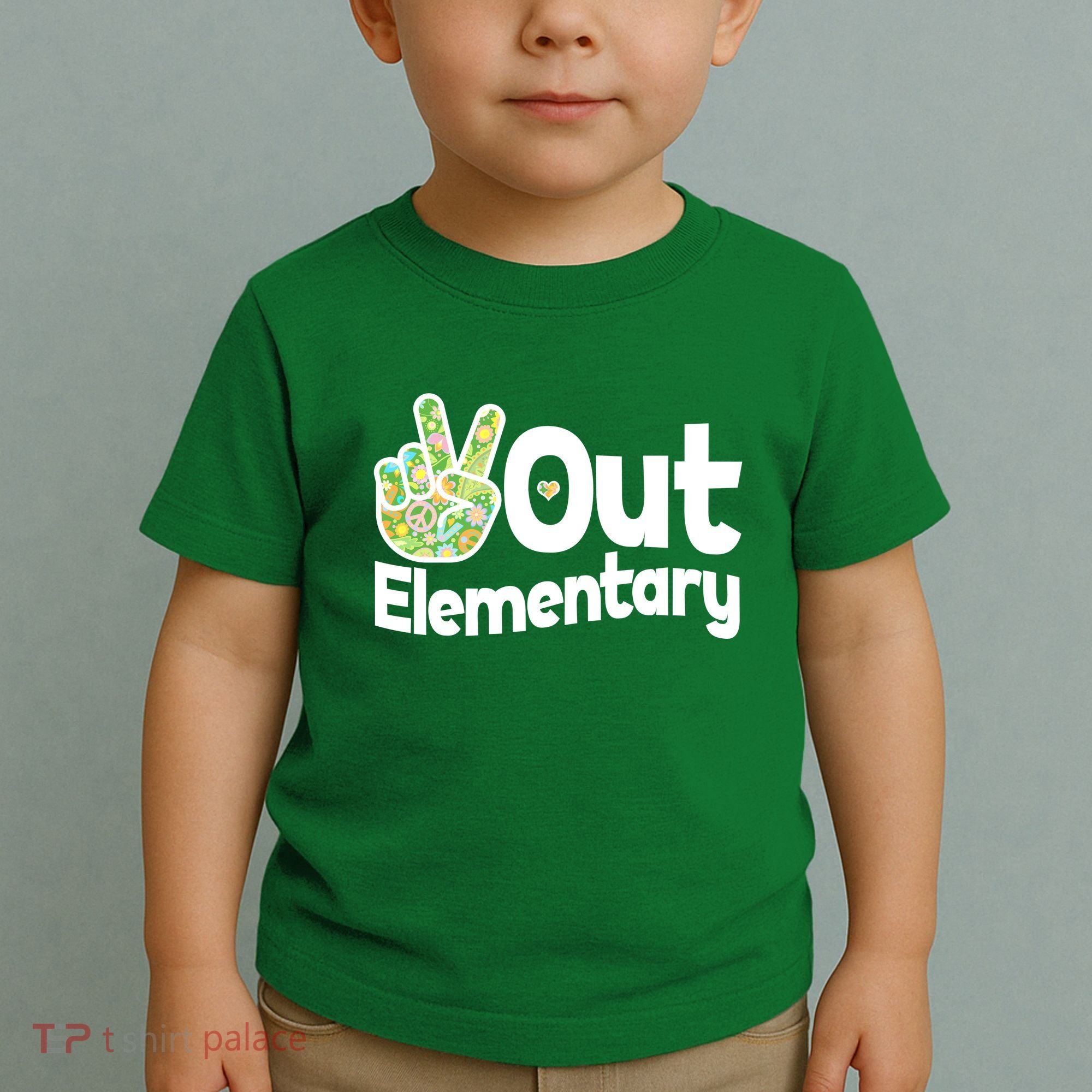 Retro Peace Out Elementary  Toddler T-Shirt