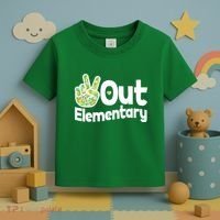 Retro Peace Out Elementary  Toddler T-Shirt thumb 3