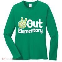 Retro Peace Out Elementary  Women's Long Sleeve Shirt thumb 0