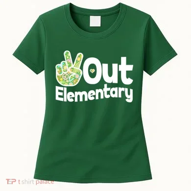 Retro Peace Out Elementary  Women's T-Shirt
