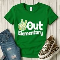 Retro Peace Out Elementary  Women's T-Shirt thumb 3