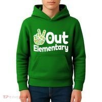 Retro Peace Out Elementary  Kids Hoodie thumb 4