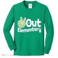 Retro Peace Out Elementary  Kids Long Sleeve Shirt thumb 0