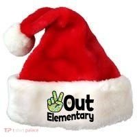 Retro Peace Out Elementary  Santa Hat thumb 0
