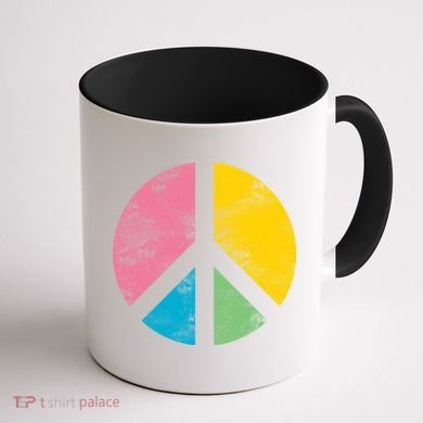 Retro Peace Sign Coffee Mug back