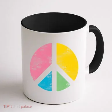 Retro Peace Sign Coffee Mug back