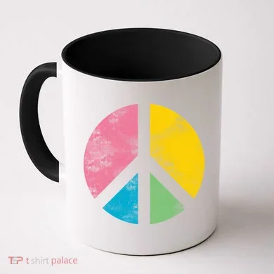 Retro Peace Sign Coffee Mug