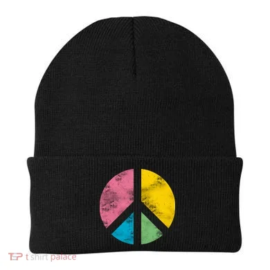 Retro Peace Sign Beanie