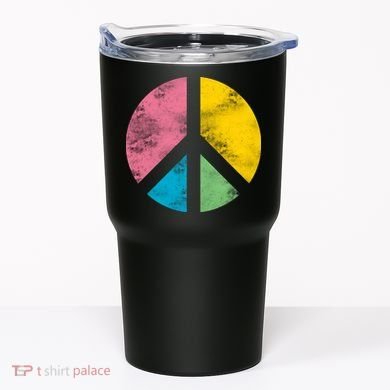 Retro Peace Sign Tumbler