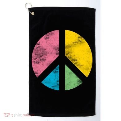 Retro Peace Sign Golf Towel