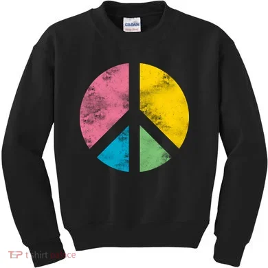 Retro Peace Sign Kids Sweatshirt