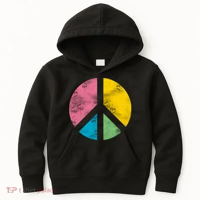Retro Peace Sign Kids Hoodie