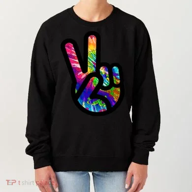Retro Peace Sign Hand Women's Sweatshirt
