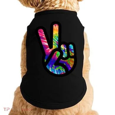 Retro Peace Sign Hand Doggie Tank