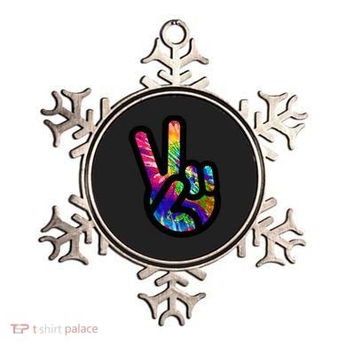 Retro Peace Sign Hand Ornament