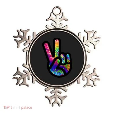 Retro Peace Sign Hand Ornament